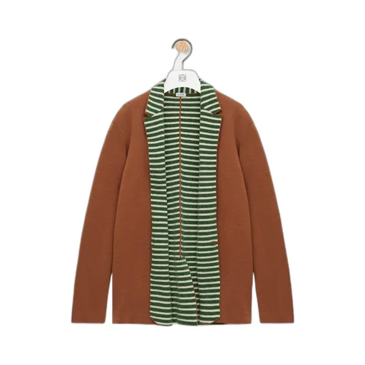 Single-Breasted Striped Jacket