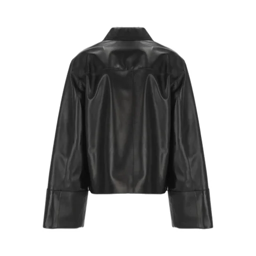 Long-Sleeved Leather Jacket
