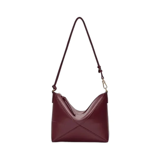 Puzzle Fold Logo Embossed Pouch Bag