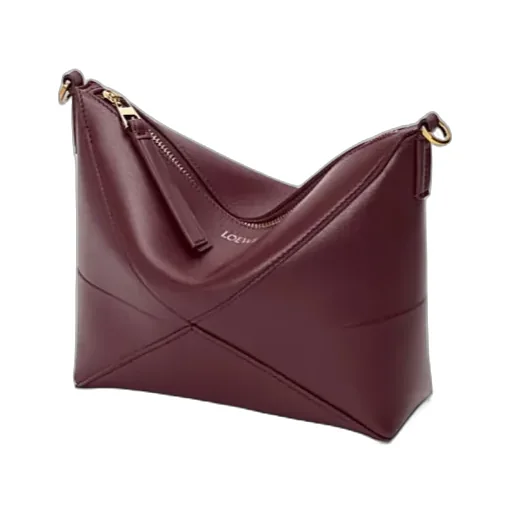 Puzzle Fold Logo Embossed Pouch Bag