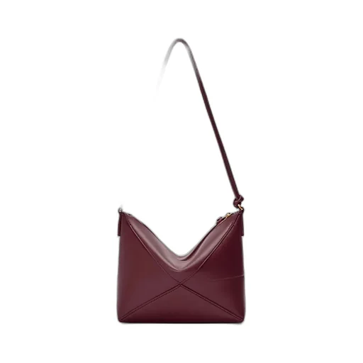 Puzzle Fold Logo Embossed Pouch Bag