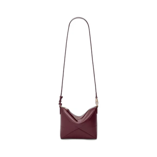 Puzzle Fold Logo Embossed Pouch Bag