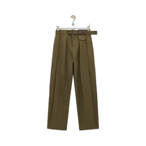 Belted Pleated Trousers