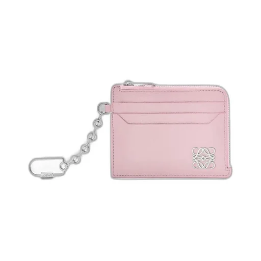 Anagram Square Coin Cardholder In Pebble Grained Calfskin