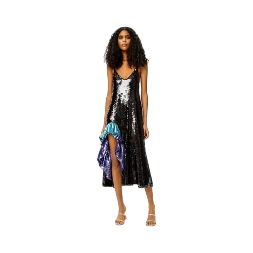 Sequin Ruffle Dress