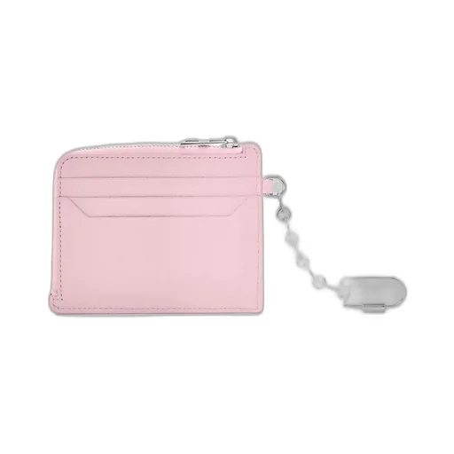 Anagram Square Coin Cardholder In Pebble Grained Calfskin
