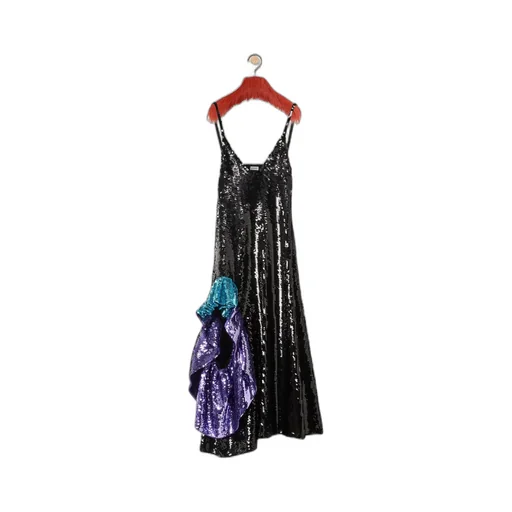 Sequin Ruffle Dress