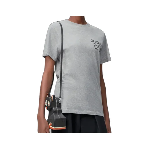 Futurist Cat Embroidered Short-Sleeved T-Shirt