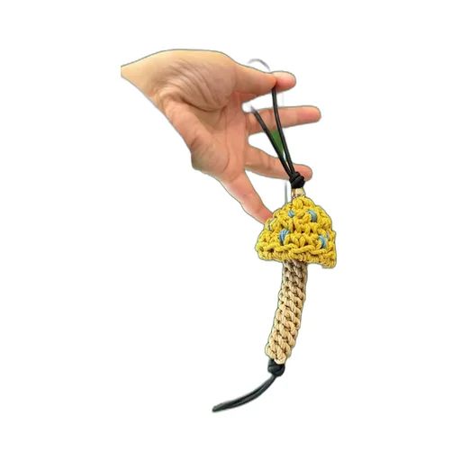 Braided Rope Mushroom Pendant