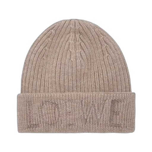 Logo Embroidered Ribbed-Knit Beanie