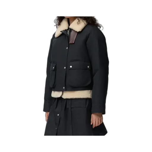 Shearling-Collar Pocket Jacket