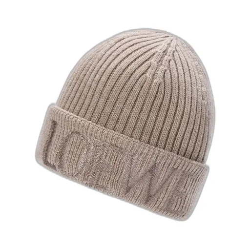 Logo Embroidered Ribbed-Knit Beanie