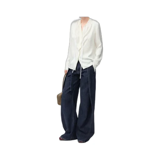 Drawstring Satin Blouse