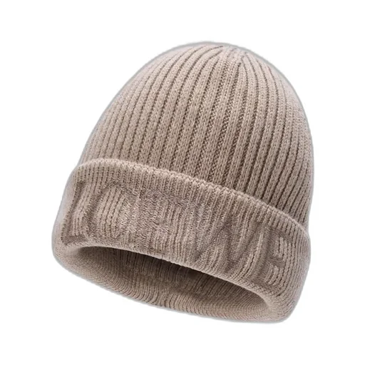 Logo Embroidered Ribbed-Knit Beanie