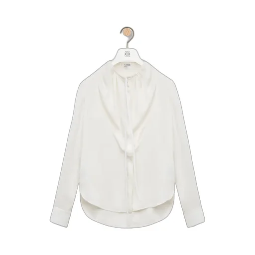 Drawstring Satin Blouse