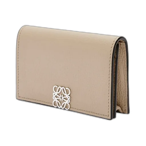 Anagram Business Cardholder In Pebble Grained Calfskin