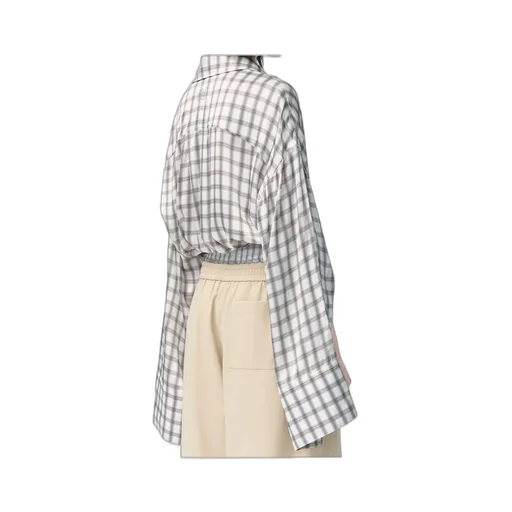 Checked Satin Shirt