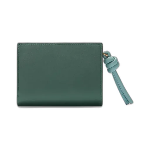 Knot Compact Wallet In Shiny Nappa Calfskin