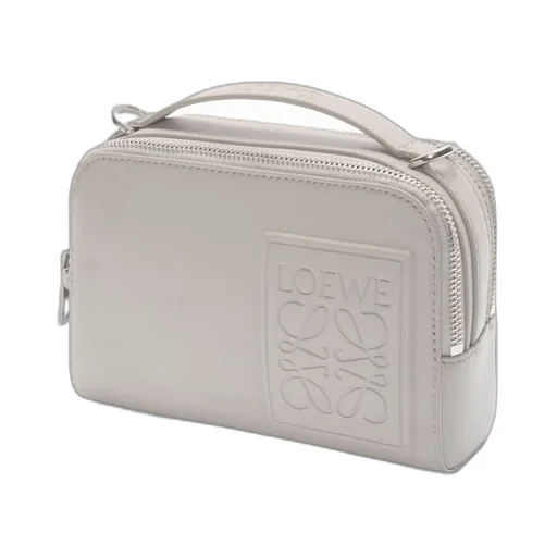 Logo Embossed Mini Camera Crossbody Bag