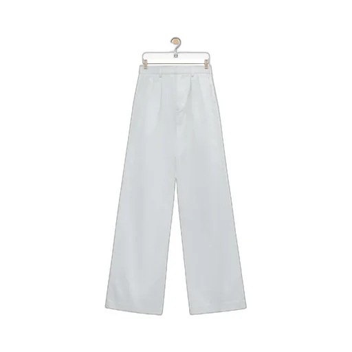 Logo Patch Pleated Trousers