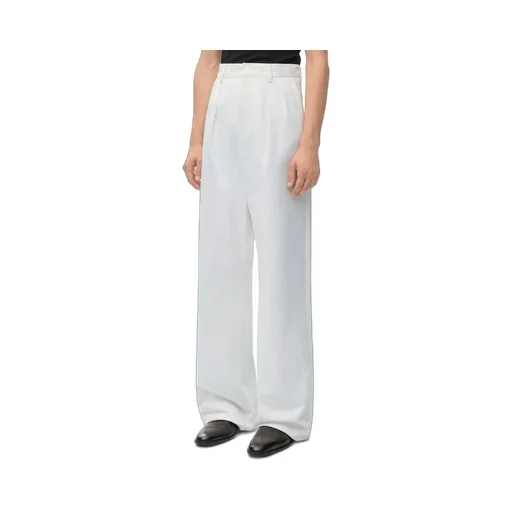 Logo Patch Pleated Trousers