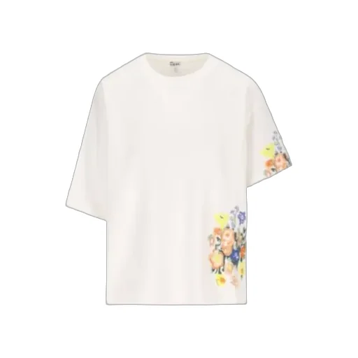 Floral Embroidered Crewneck T-Shirt