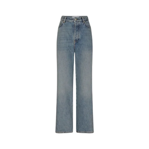 Belt-Loop Wide-Leg Jeans