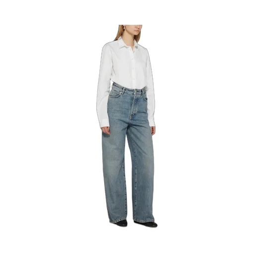 Belt-Loop Wide-Leg Jeans