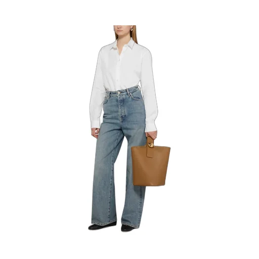 Belt-Loop Wide-Leg Jeans