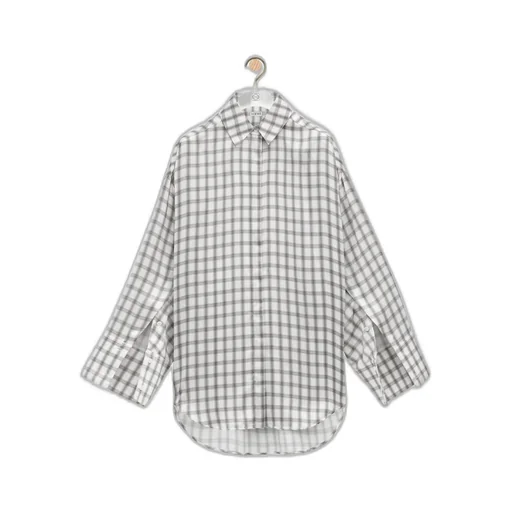 Checked Satin Shirt