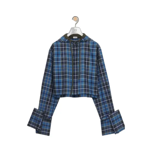 Cropped Hooded Shirt