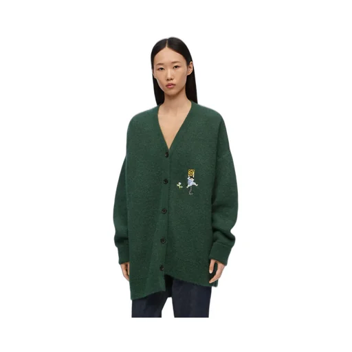 Asymmetric Cardigan In Mohair And Wool