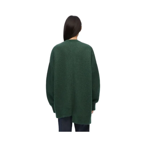 Asymmetric Cardigan In Mohair And Wool