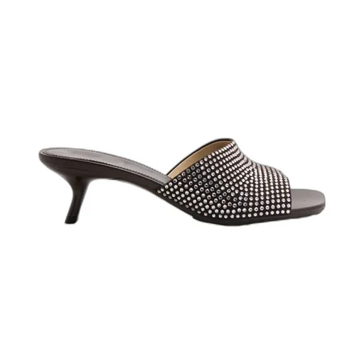 Petal Embellished Slip-On Mules