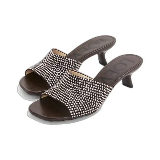 Petal Embellished Slip-On Mules