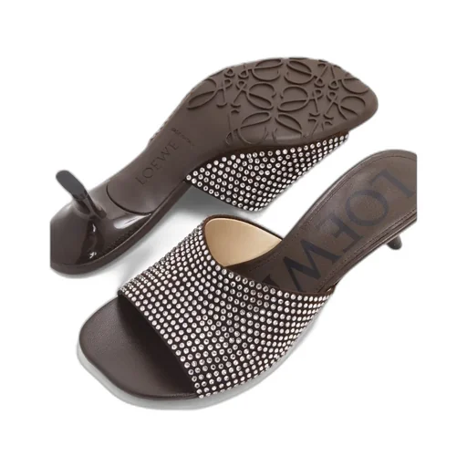 Petal Embellished Slip-On Mules