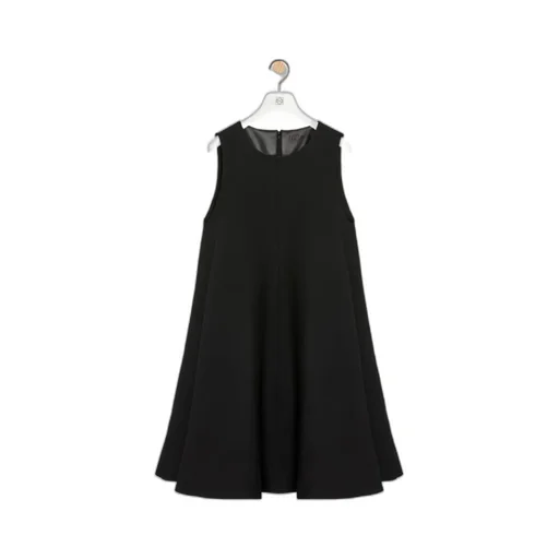 Mini Dress In Silk And Wool