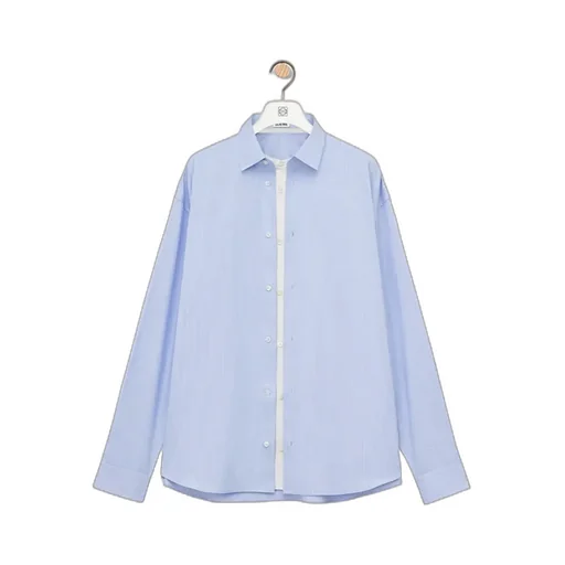 Straight Hem Long-Sleeved Shirt