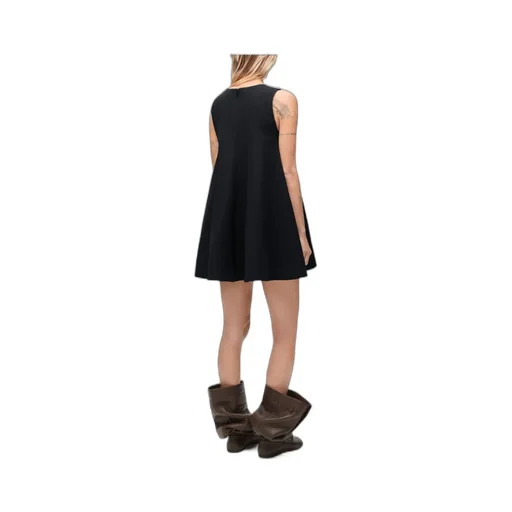 Mini Dress In Silk And Wool