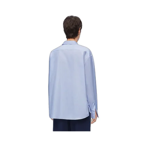 Straight Hem Long-Sleeved Shirt