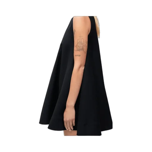 Mini Dress In Silk And Wool