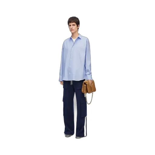 Straight Hem Long-Sleeved Shirt