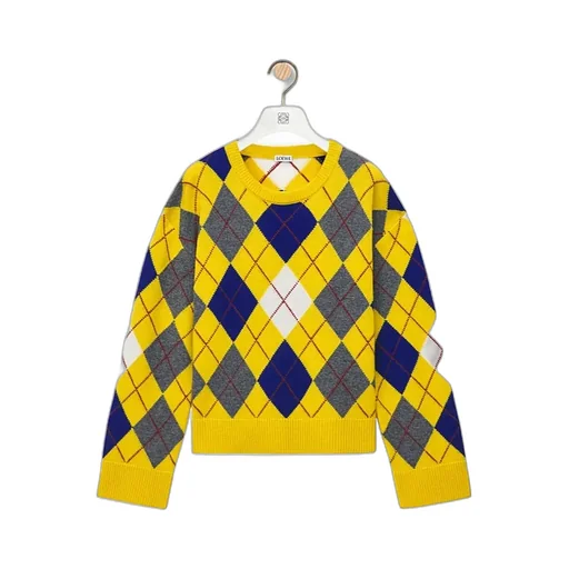 Argyle Crewneck Knitted Jumper
