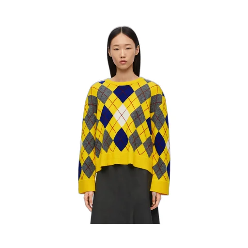 Argyle Crewneck Knitted Jumper