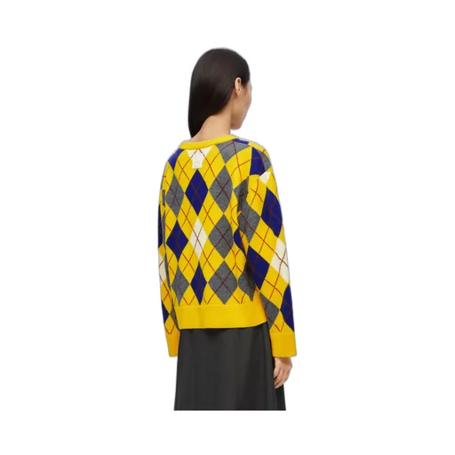 Argyle Crewneck Knitted Jumper