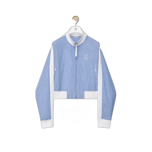 Tracksuit Jacket In Striped Cotton