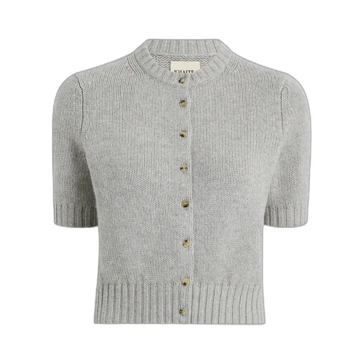 Short-Sleeve Button-Up Cardigan
