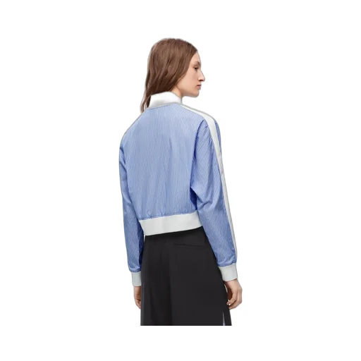 Tracksuit Jacket In Striped Cotton