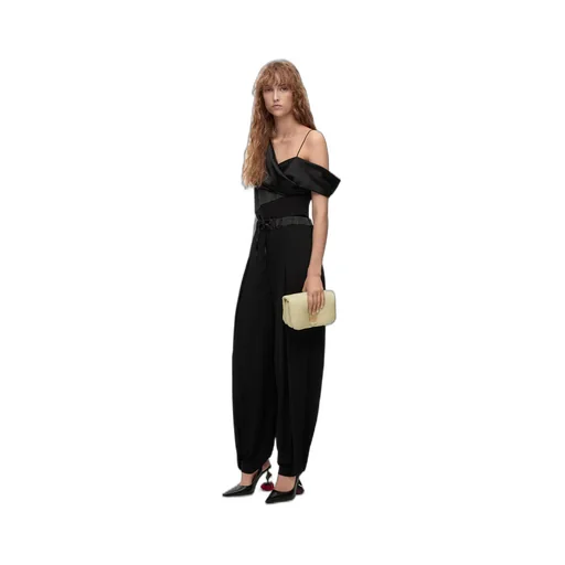Draped Top In Satin And Crepe Jersey
