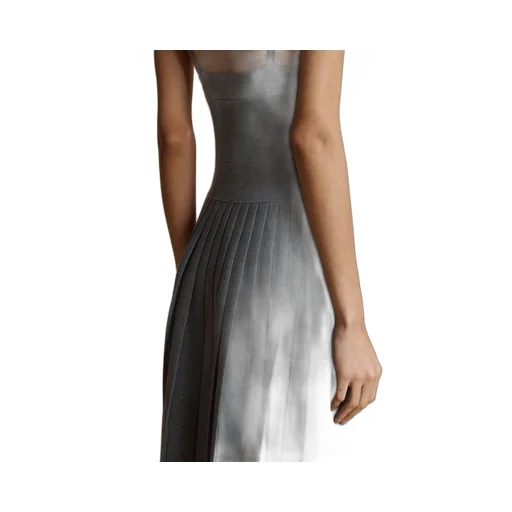 Elio Spaghetti Strap Pleated Dress